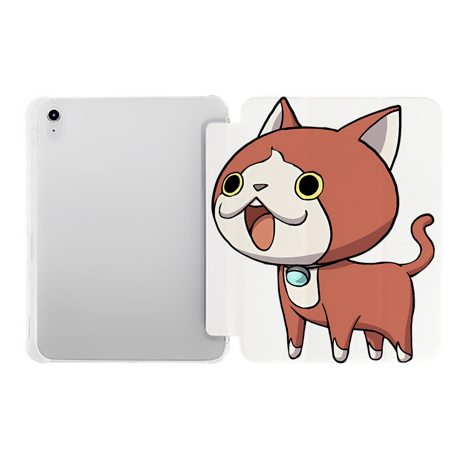 （画像用） 妖怪ウォッチ Yo-kai Watch IPad ケース ペン収納付き 三つ折りスタンド PUレザー×シリコン 対応機種9.5/10.5/10.9インチ